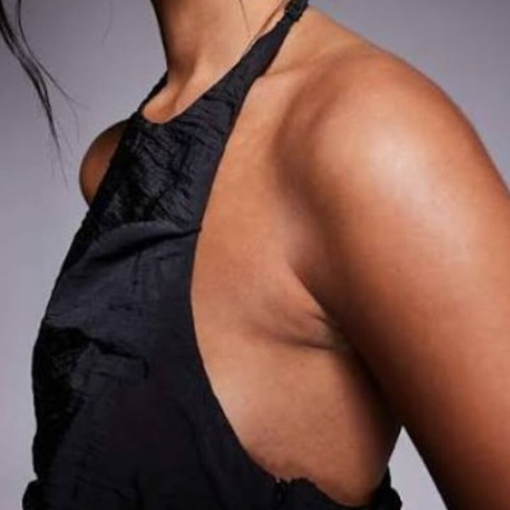 Sexy Asymmetrical Black Mini Dress